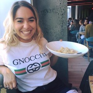 Gnocchi Gucci pattern graphic tshirt